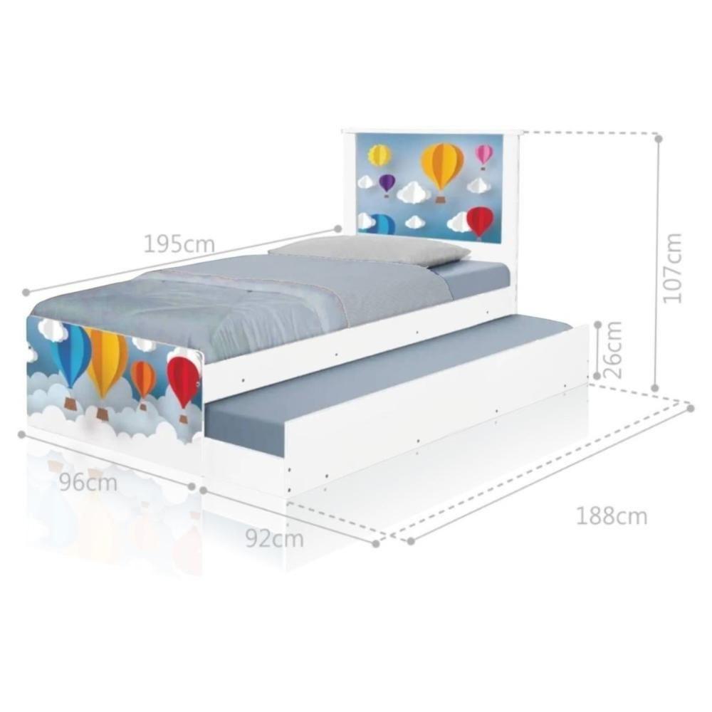 Bi Cama Juvenil Zap Com Cabeceira Balões - 2