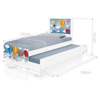 Bi Cama Juvenil Zap Com Cabeceira Balões - 2