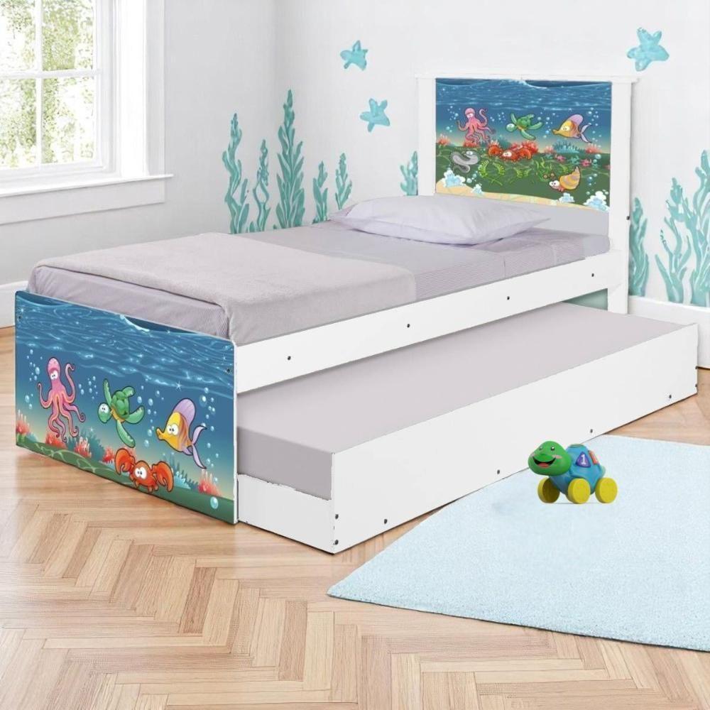 Bi Cama Juvenil Zap Com Cabeceira Fundo Do Mar - 1