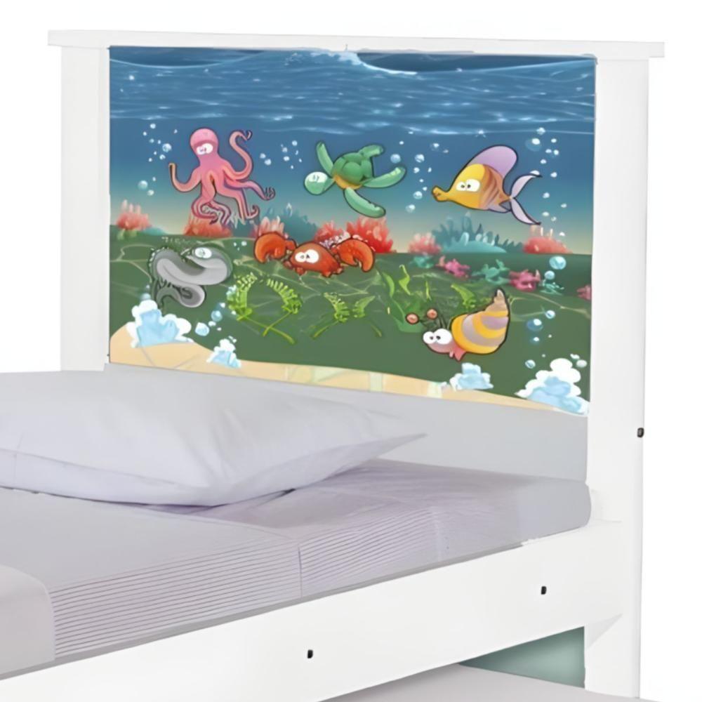 Bi Cama Juvenil Zap Com Cabeceira Fundo Do Mar - 5