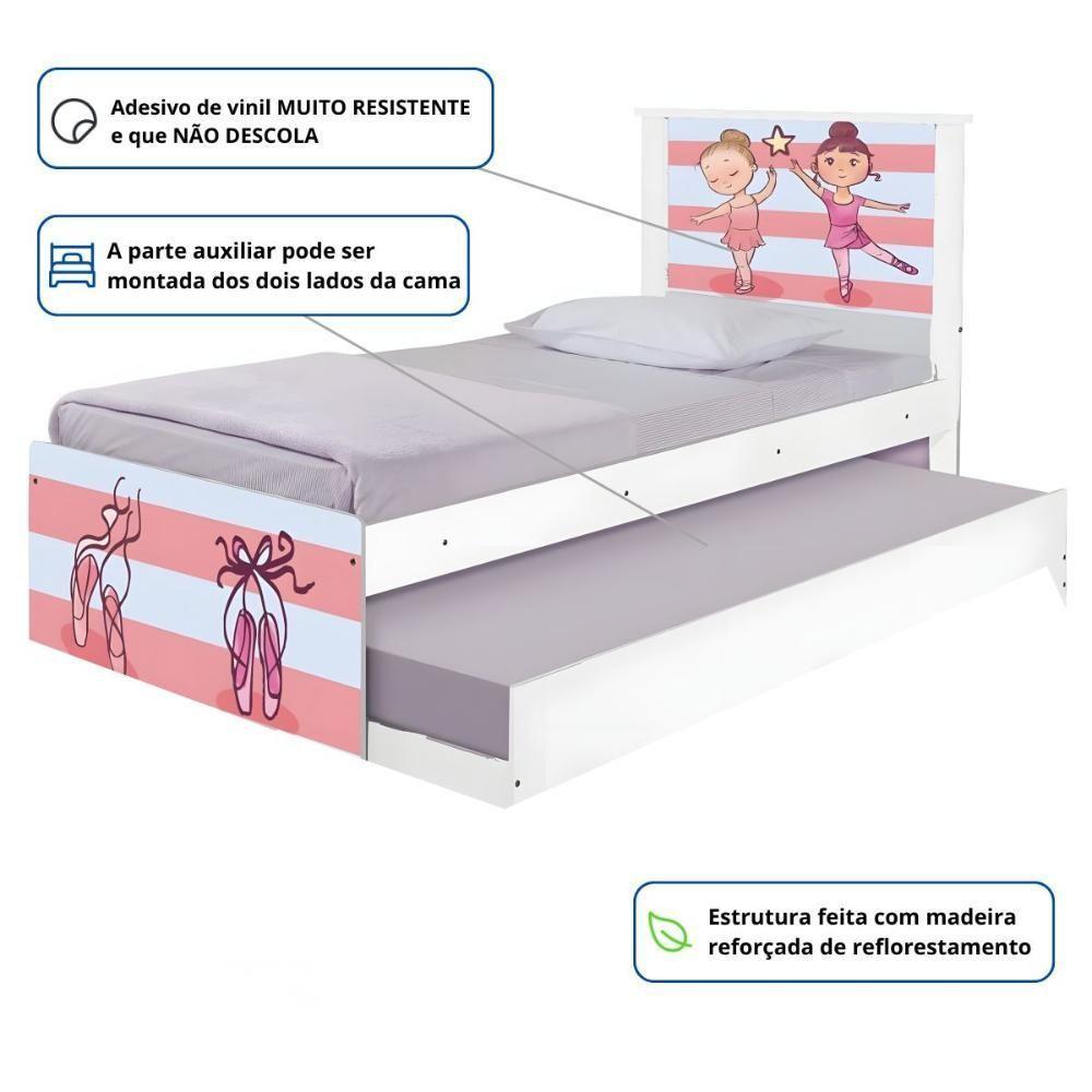 Bi Cama Juvenil Zap Com Cabeceira Bailarinas - 3