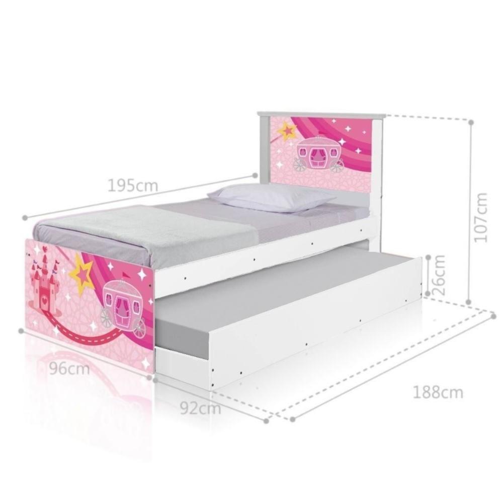 Bi Cama Juvenil Zap Com Cabeceira Carruagem Castelo - 2