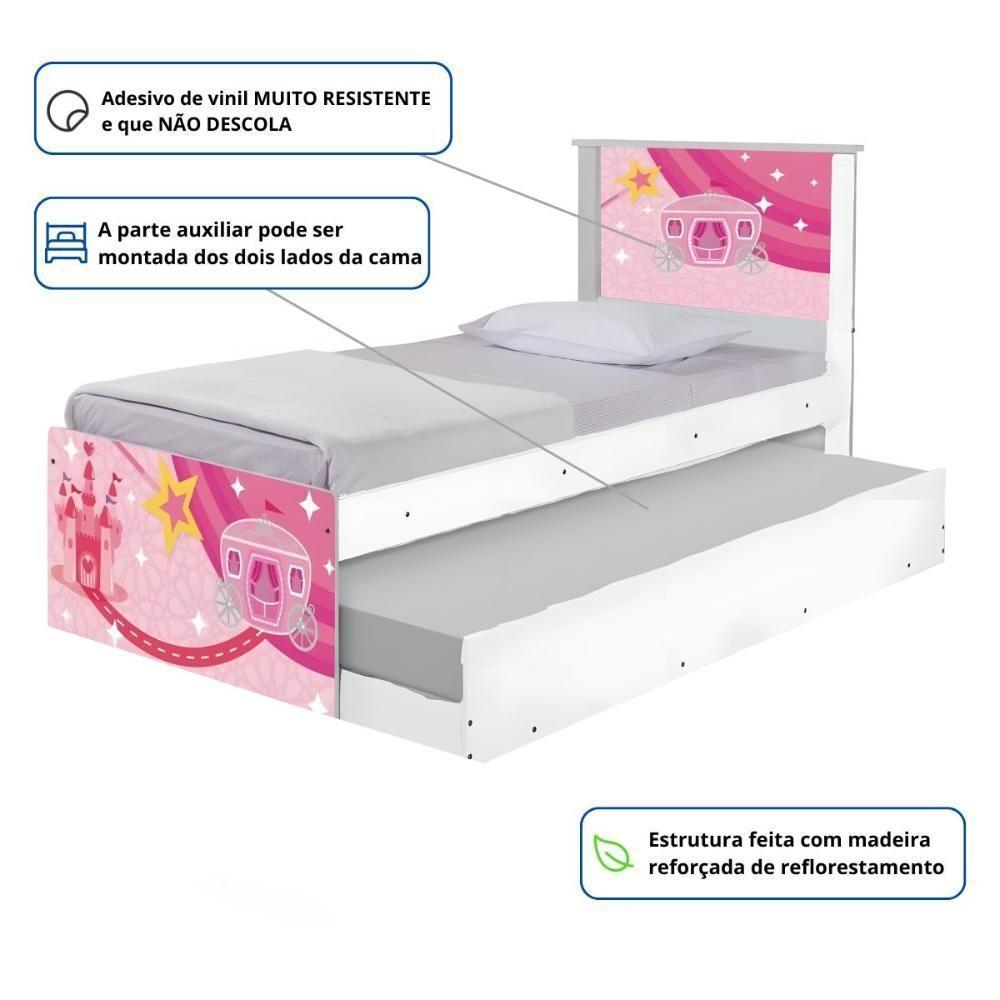 Bi Cama Juvenil Zap Com Cabeceira Carruagem Castelo - 3