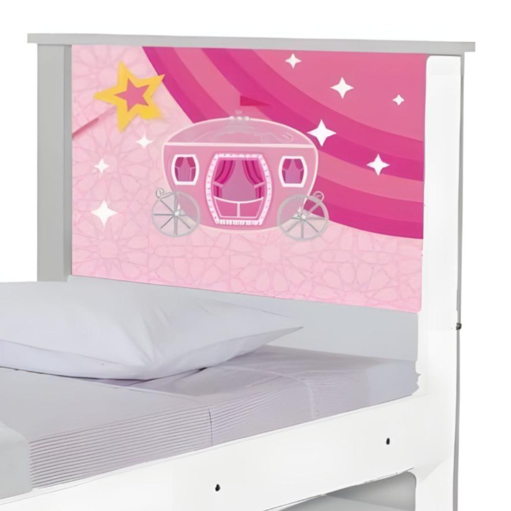 Bi Cama Juvenil Zap Com Cabeceira Carruagem Castelo - 5