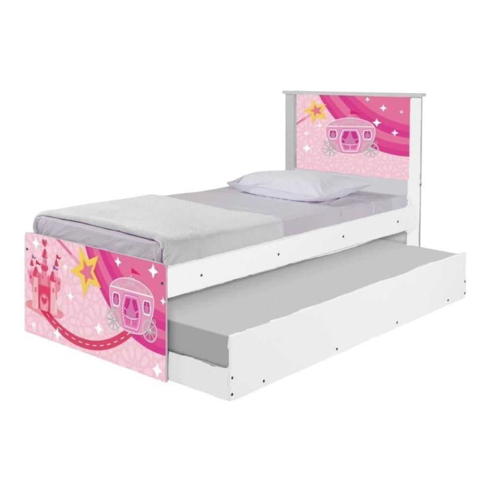 Bi Cama Juvenil Zap Com Cabeceira Carruagem Castelo - 6