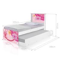 Bi Cama Juvenil Zap Com Cabeceira Carruagem Castelo - 2