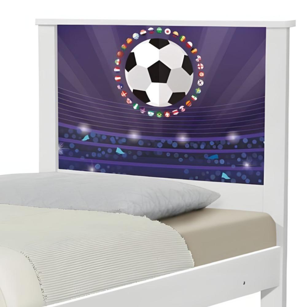 Cama Juvenil Zap Com Cabeceira Copa Futebol Estádio - 5