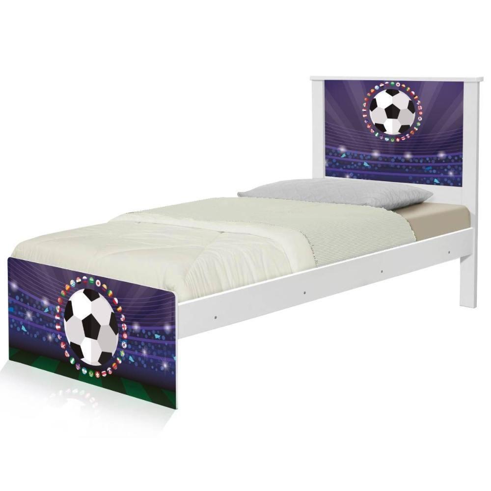Cama Juvenil Zap Com Cabeceira Copa Futebol Estádio - 6