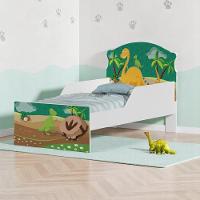 Cama Infantil Tick Dinossauros Com Colchão - 1