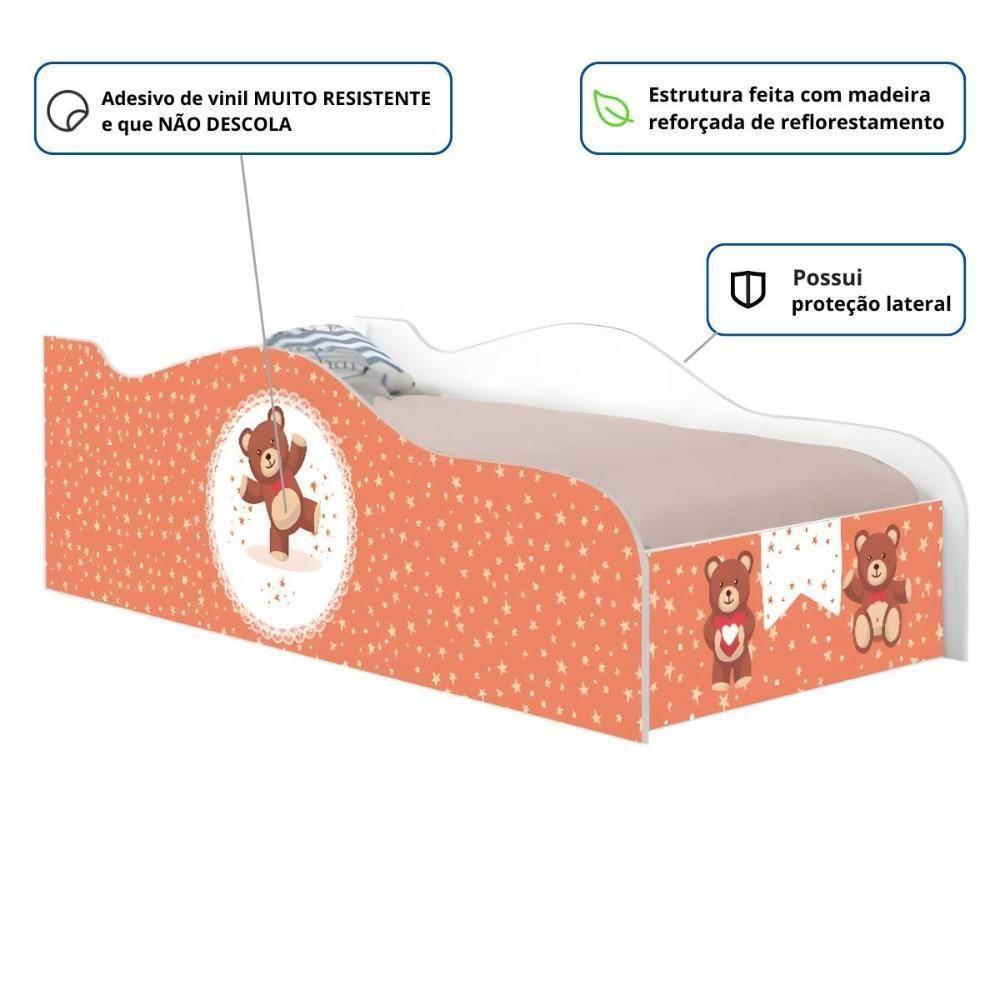 Cama Carro Solteiro Joy Ursinho De Pelúcia Solteiro - 2