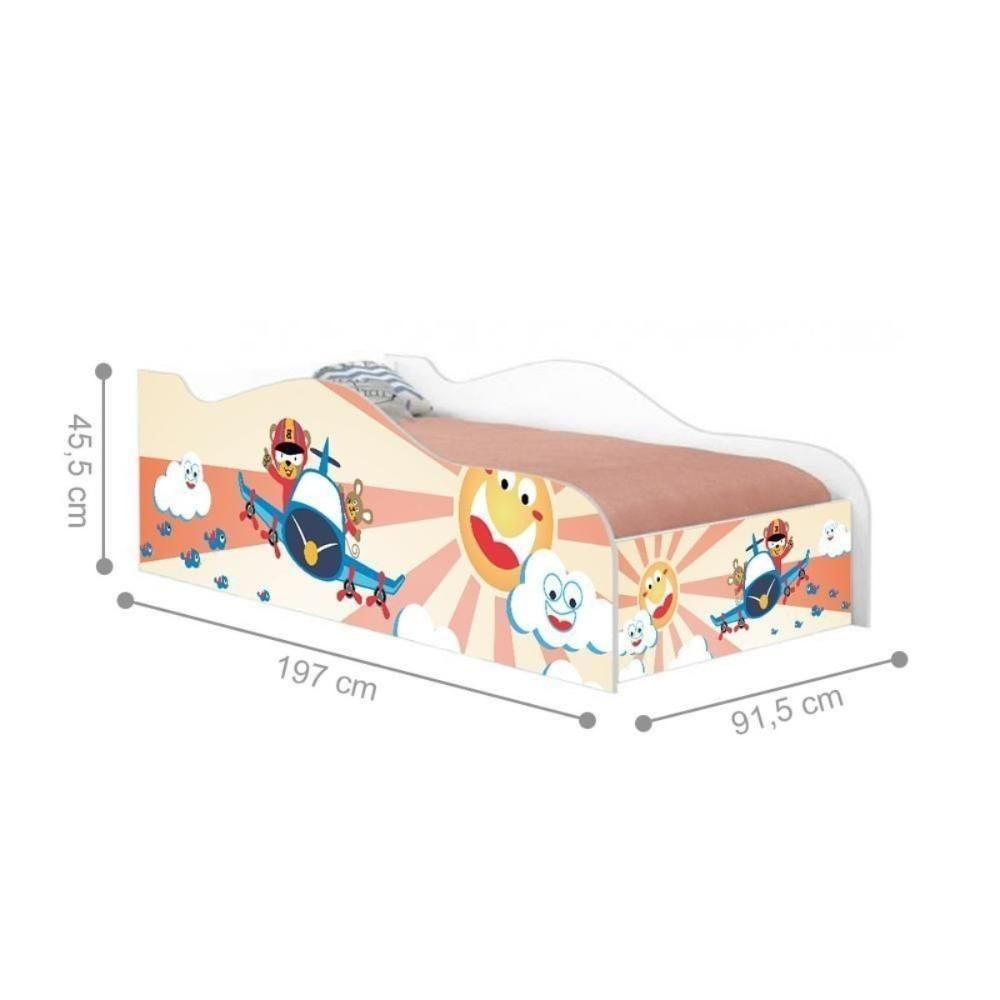 Cama Carro Solteiro Joy Patrulha Ursinhos Solteiro Com Colchão - 3