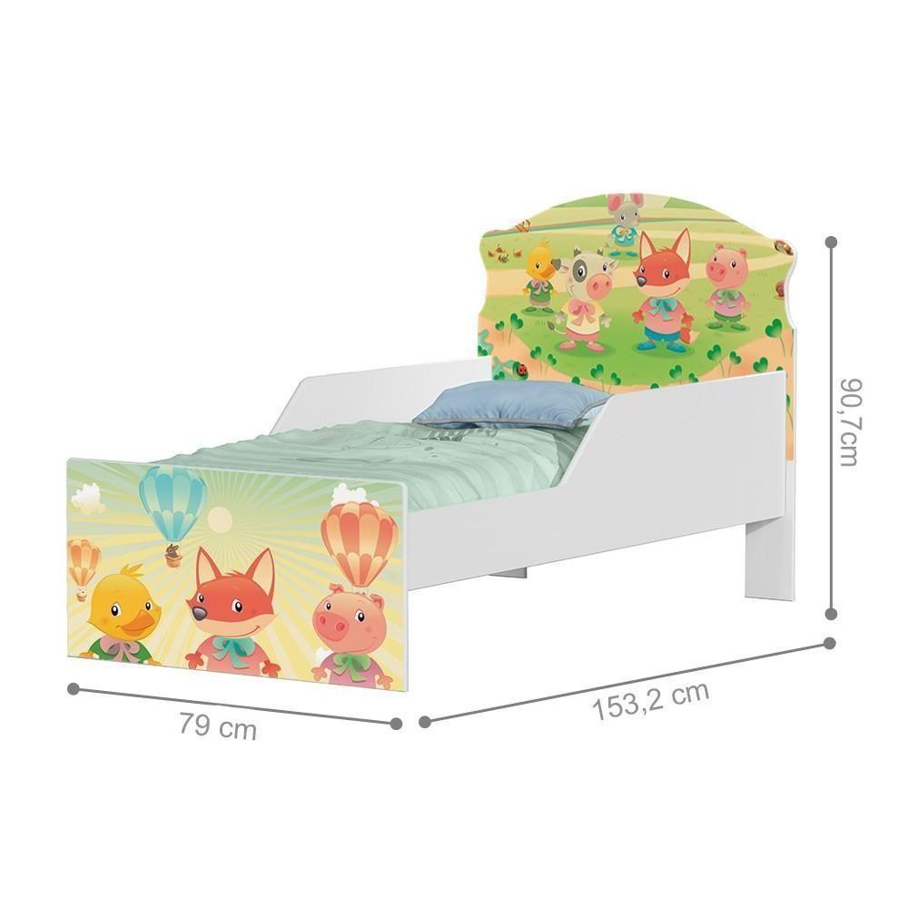 Cama Infantil Tick Fazendinha E Balões Com Colchão - 3
