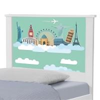 Bi Cama Juvenil Zap Com Cabeceira Mundo Viagens - 5