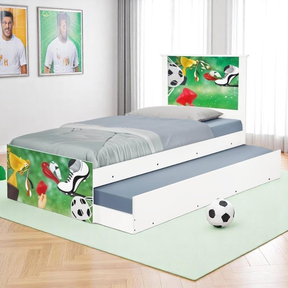 Bi Cama Juvenil Zap Com Cabeceira Futebol Placar - 1
