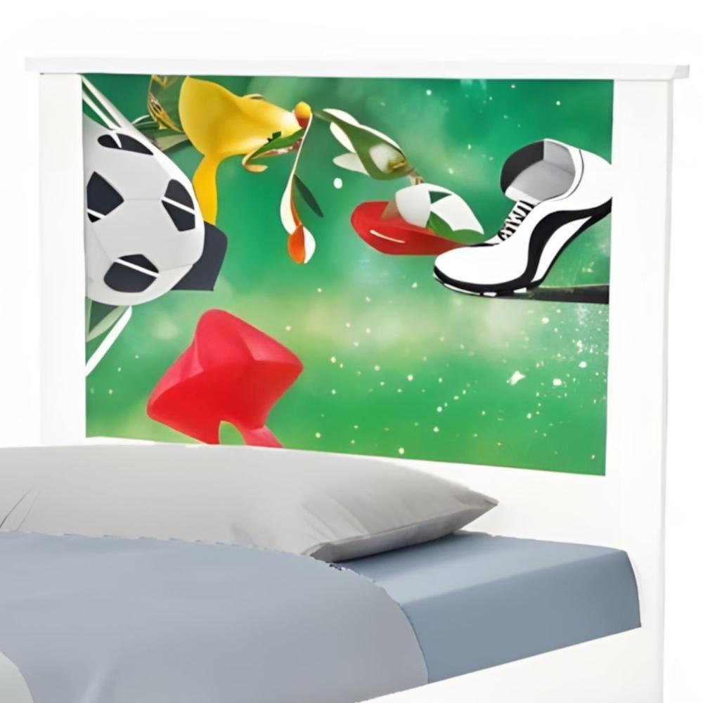 Bi Cama Juvenil Zap Com Cabeceira Futebol Placar - 5