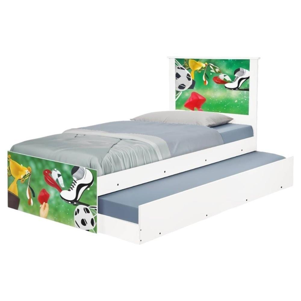 Bi Cama Juvenil Zap Com Cabeceira Futebol Placar - 6