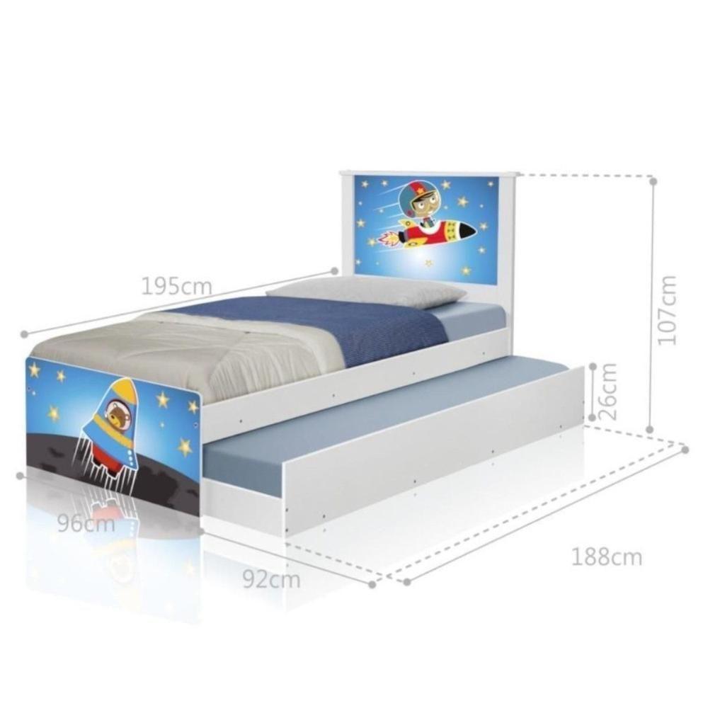 Bi Cama Juvenil Zap Com Cabeceira Astronauta - 2