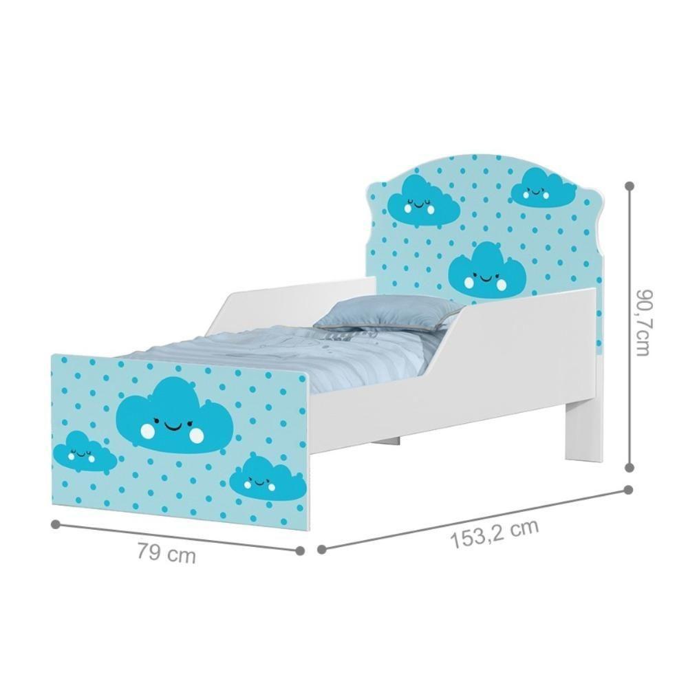 Cama Infantil Tick Nuvem Azul - 2