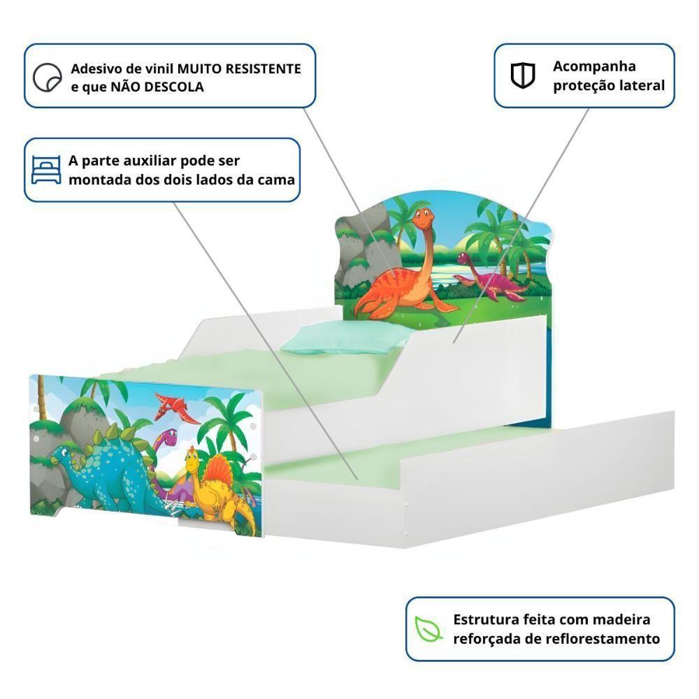 Bicama Mini Snap Floresta Dinossauros Com Colchões - 4