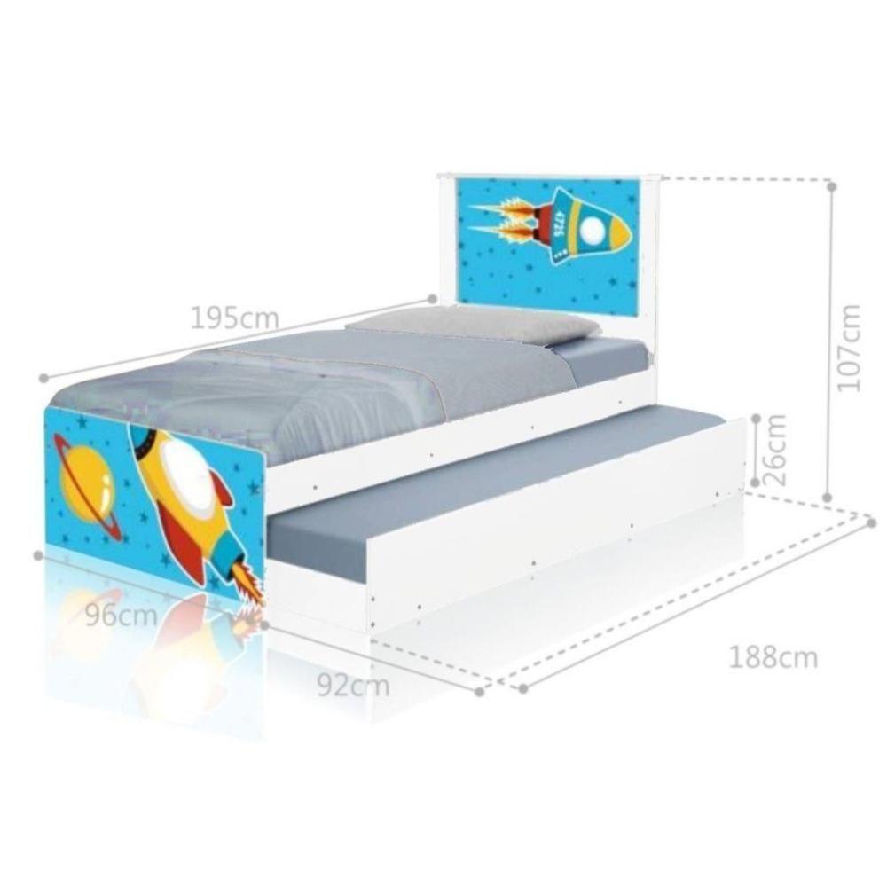 Bi Cama Juvenil Zap Com Cabeceira Foguete Espacial - 2