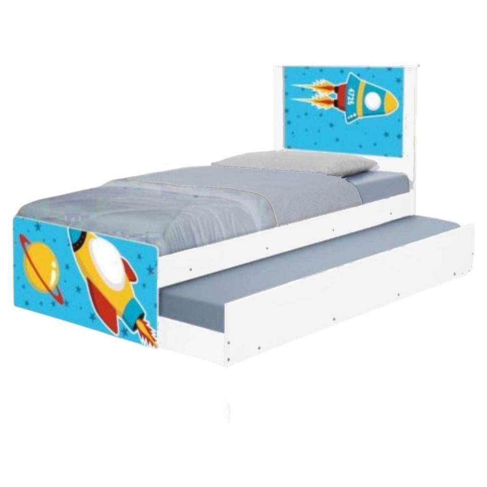Bi Cama Juvenil Zap Com Cabeceira Foguete Espacial - 6