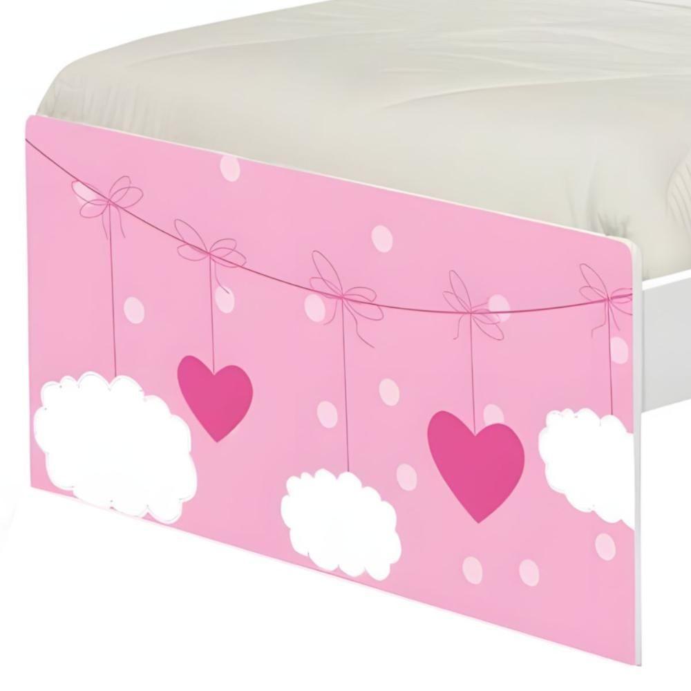 Cama Juvenil Zap Com Cabeceira Nuvens Menina - 5