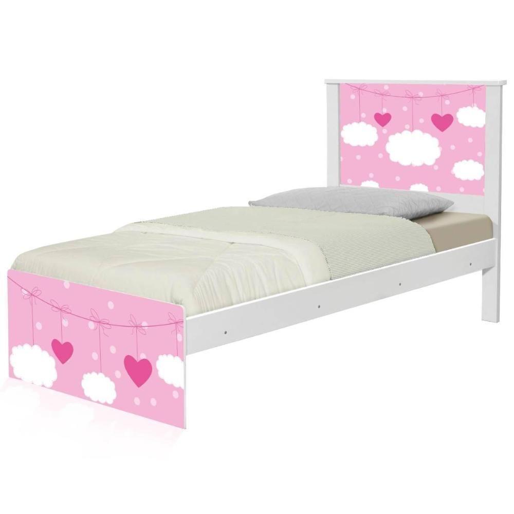 Cama Juvenil Zap Com Cabeceira Nuvens Menina - 6