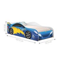 Mini Cama Joy Raios Azul Com Colchão - 3