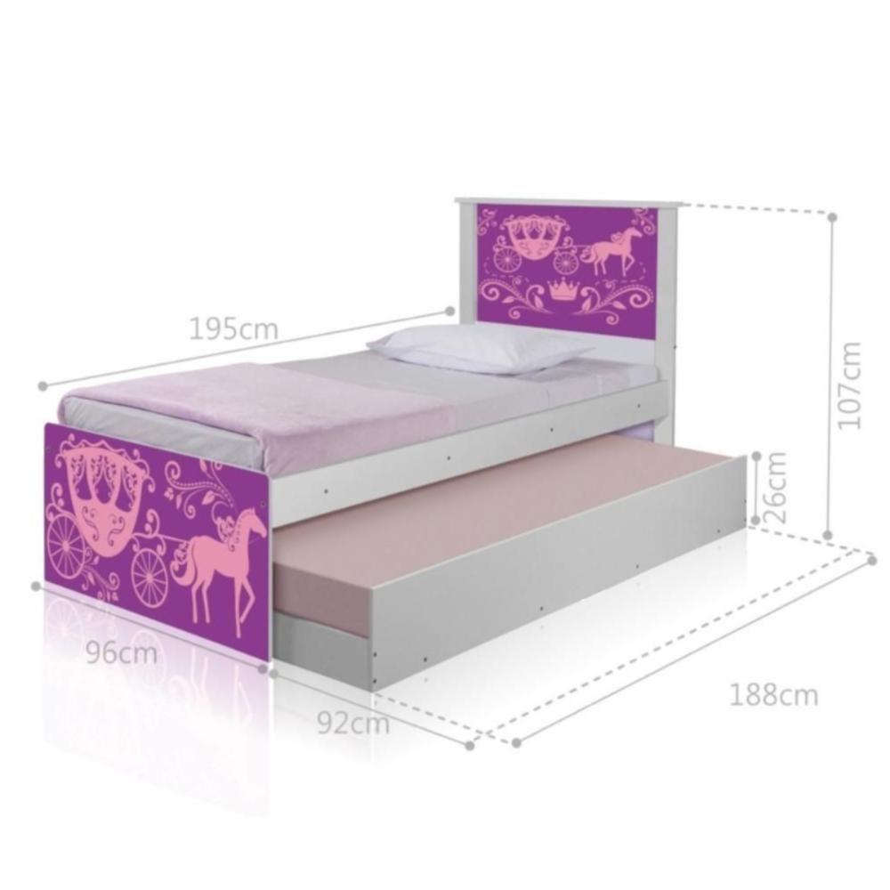 Bi Cama Juvenil Zap Carruagem Princesa - 2