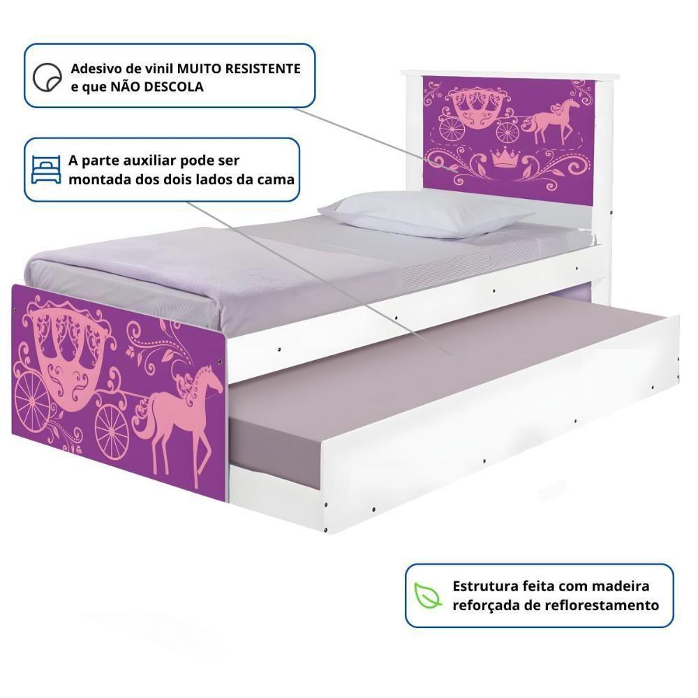 Bi Cama Juvenil Zap Carruagem Princesa - 3