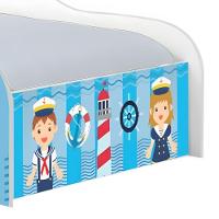 Cama Carro Solteiro Joy Capitão Marinhos Meninos Solteiro Com Colchão - 5