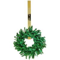 Jogo 2 Suportes Para Guirlanda Metal Dourado Merry Christmas 31cm Encaixe Porta - Magizi - 2