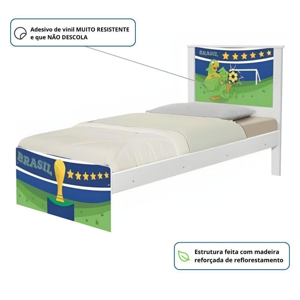 Cama Juvenil Zap Copa Do Mundo Brasil Com Colchão - 2