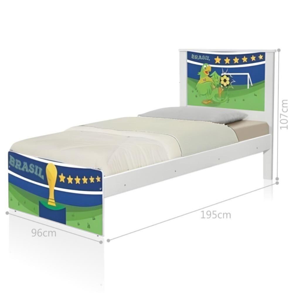 Cama Juvenil Zap Copa Do Mundo Brasil Com Colchão - 3