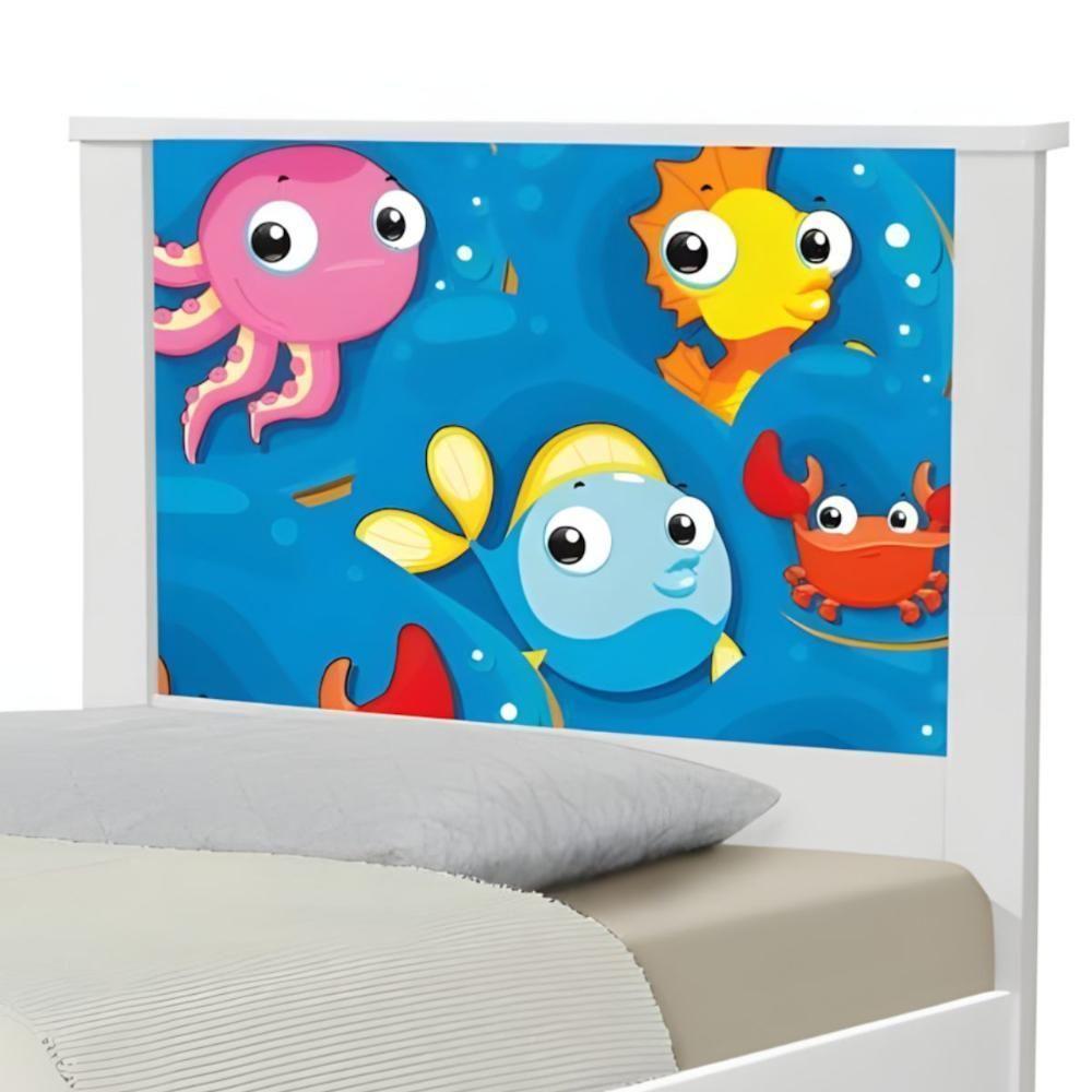 Cama Juvenil Zap Fundo Do Mar Peixinhos Com Colchão - 4