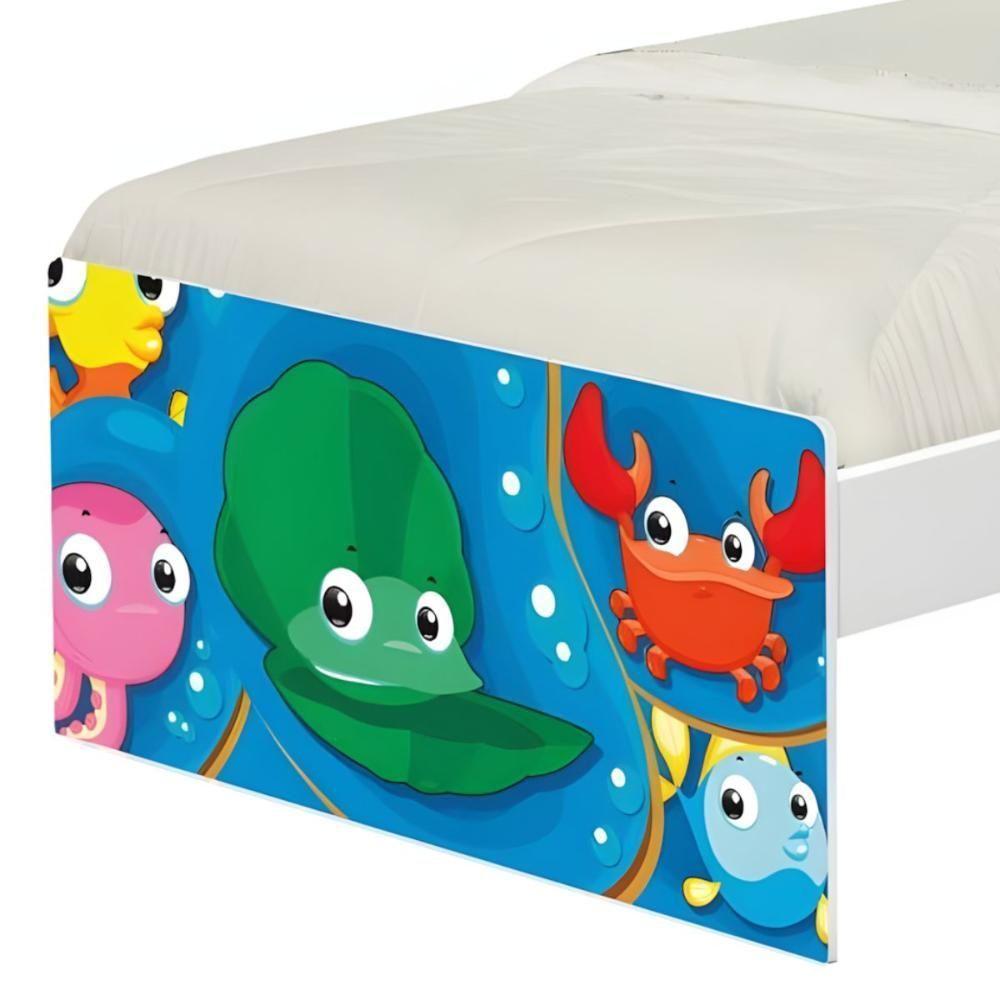 Cama Juvenil Zap Fundo Do Mar Peixinhos Com Colchão - 5
