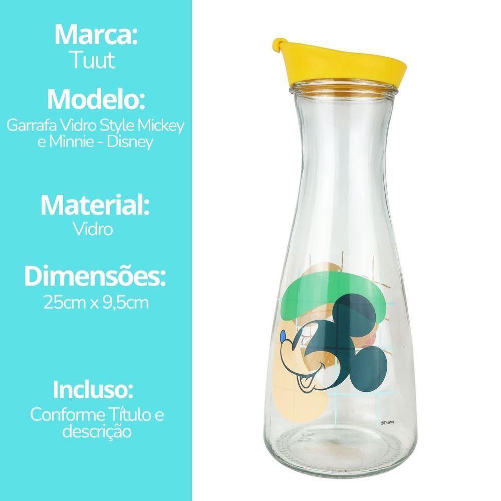 Garrafa De Vidro Style Mickey E Minnie Disney 1 Litro - Tuut - 3