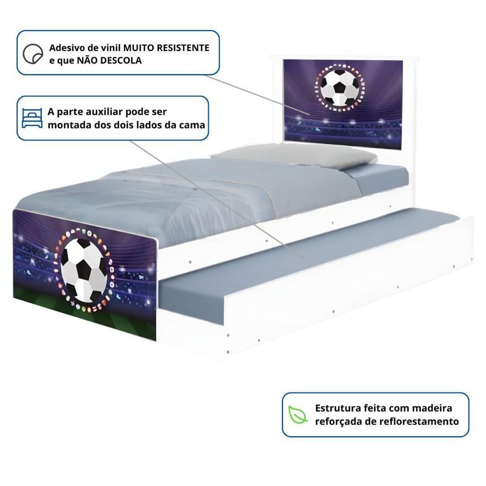 Bi Cama Juvenil Zap Com Cabeceira Futebol Estádio - 3