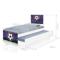 Bi Cama Juvenil Zap Com Cabeceira Futebol Estádio - 2