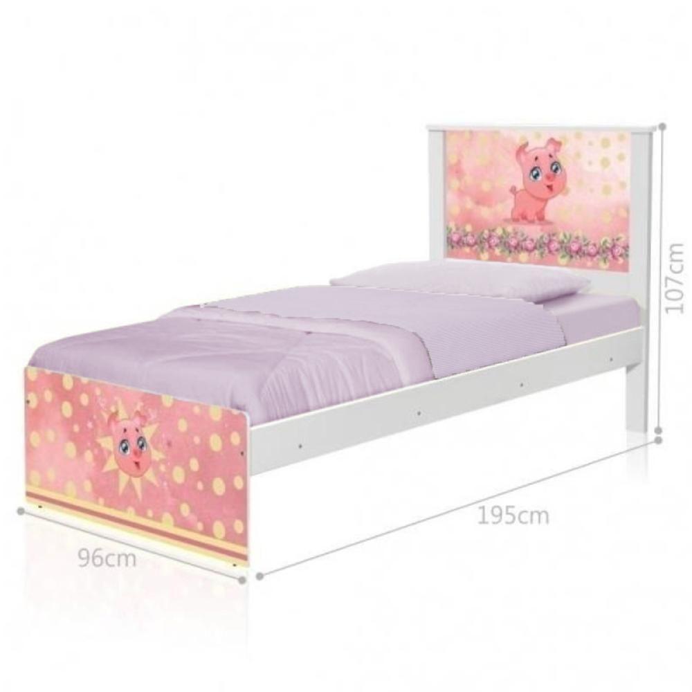 Cama Juvenil Zap Com Cabeceira Barcelona Pig - 2