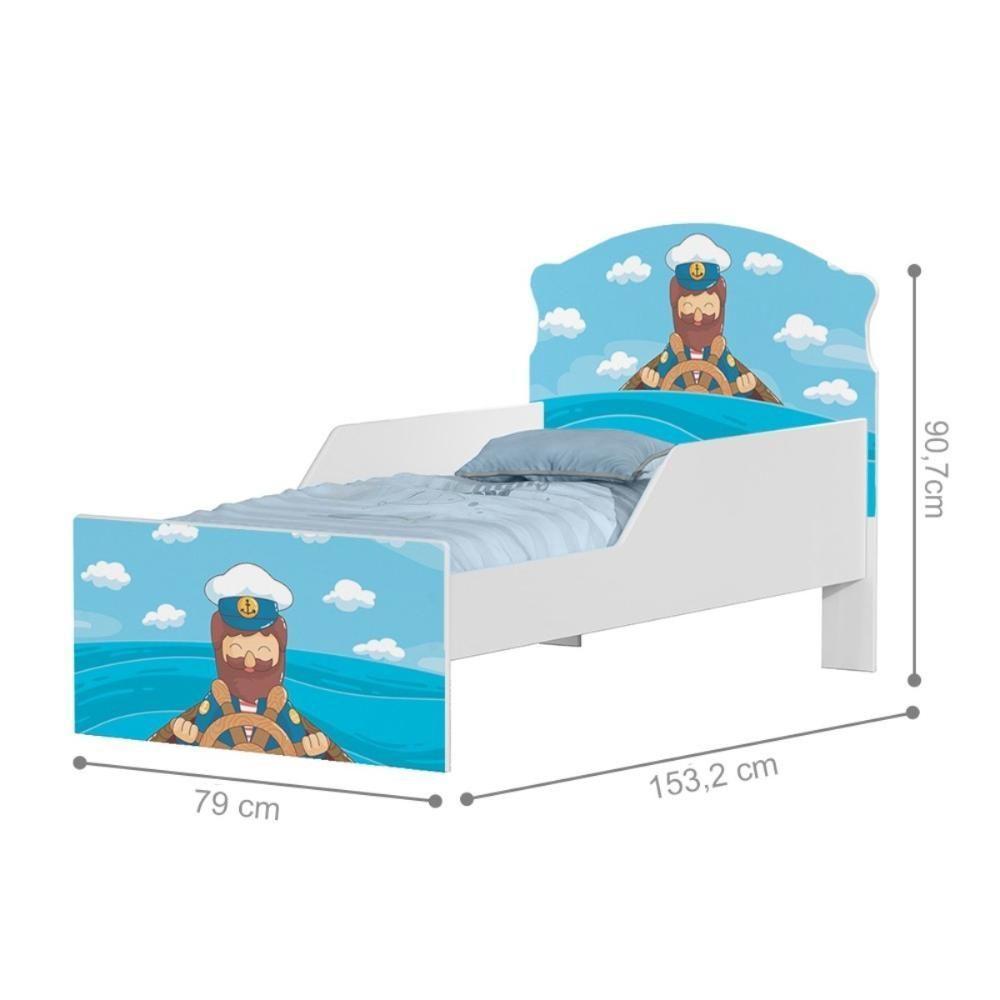 Cama Infantil Tick Capitão Marinho Com Colchão - 3