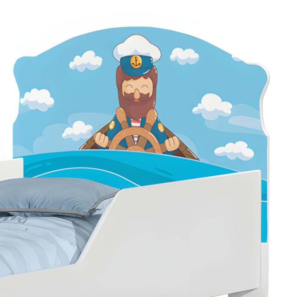 Cama Infantil Tick Capitão Marinho Com Colchão - 4