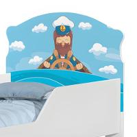 Cama Infantil Tick Capitão Marinho Com Colchão