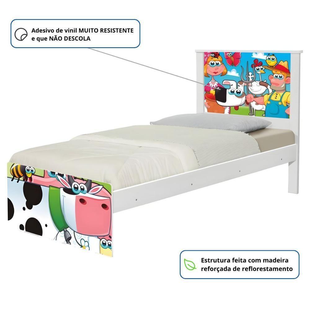 Cama Juvenil Zap Com Cabeceira Fazendinha Feliz - 3