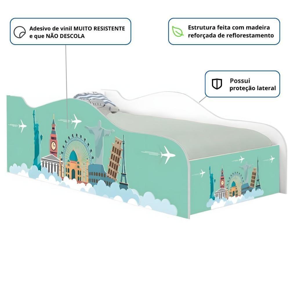Cama Carro Solteiro Joy Viagem Pelo Mundo Solteiro - 2