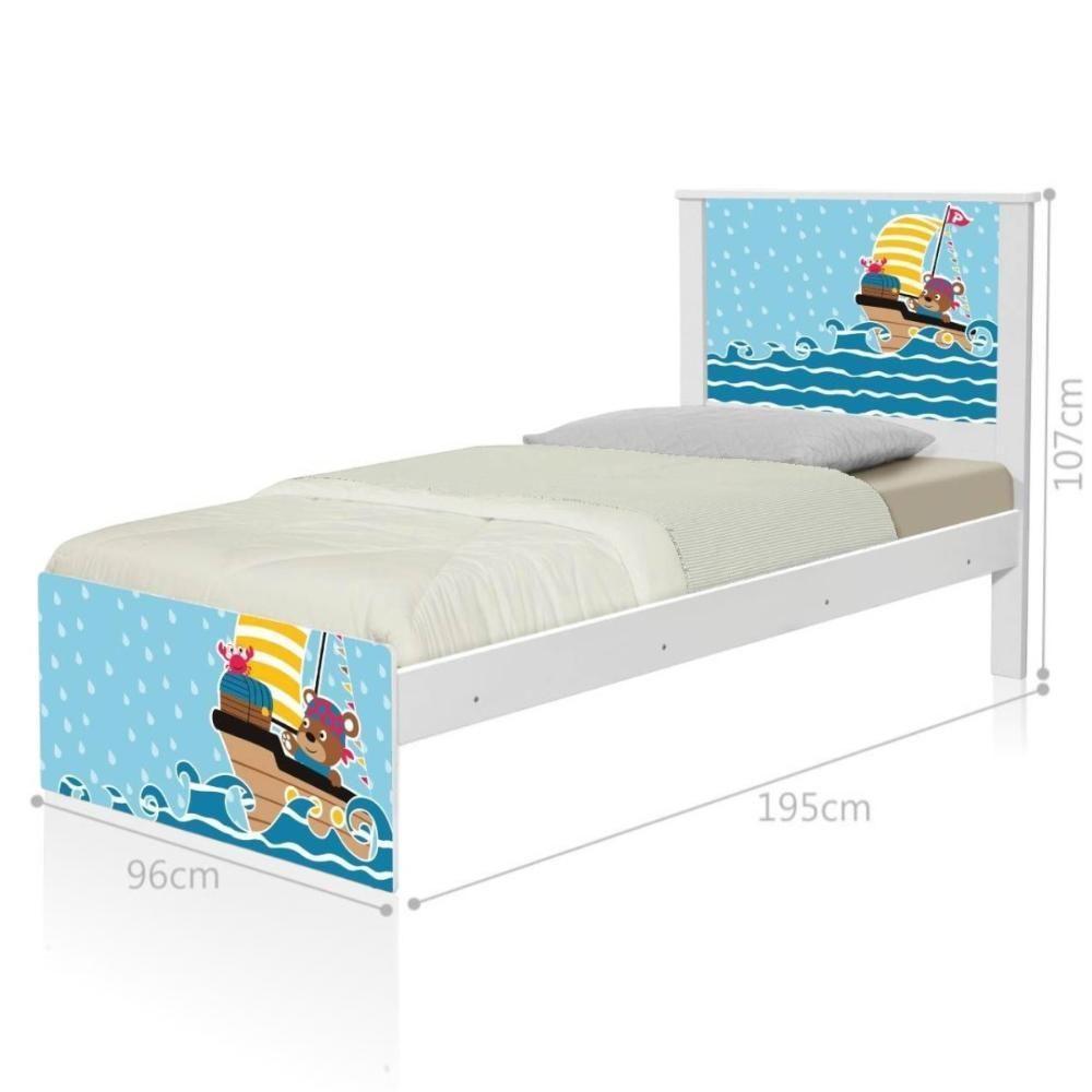 Cama Juvenil Zap Com Cabeceira Ursinho Pirata - 2