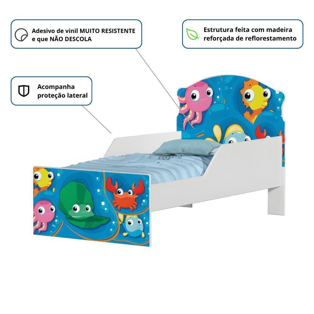 Cama Infantil Tick Fundo Do Mar Peixinhos - 3