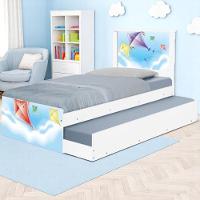 Bi Cama Juvenil Zap Com Cabeceira Pipas - 1