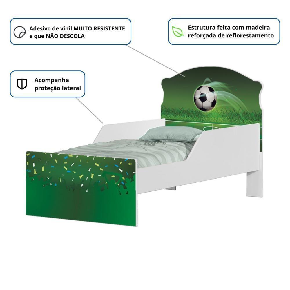 Cama Infantil Tick Futebol Com Colchão - 2