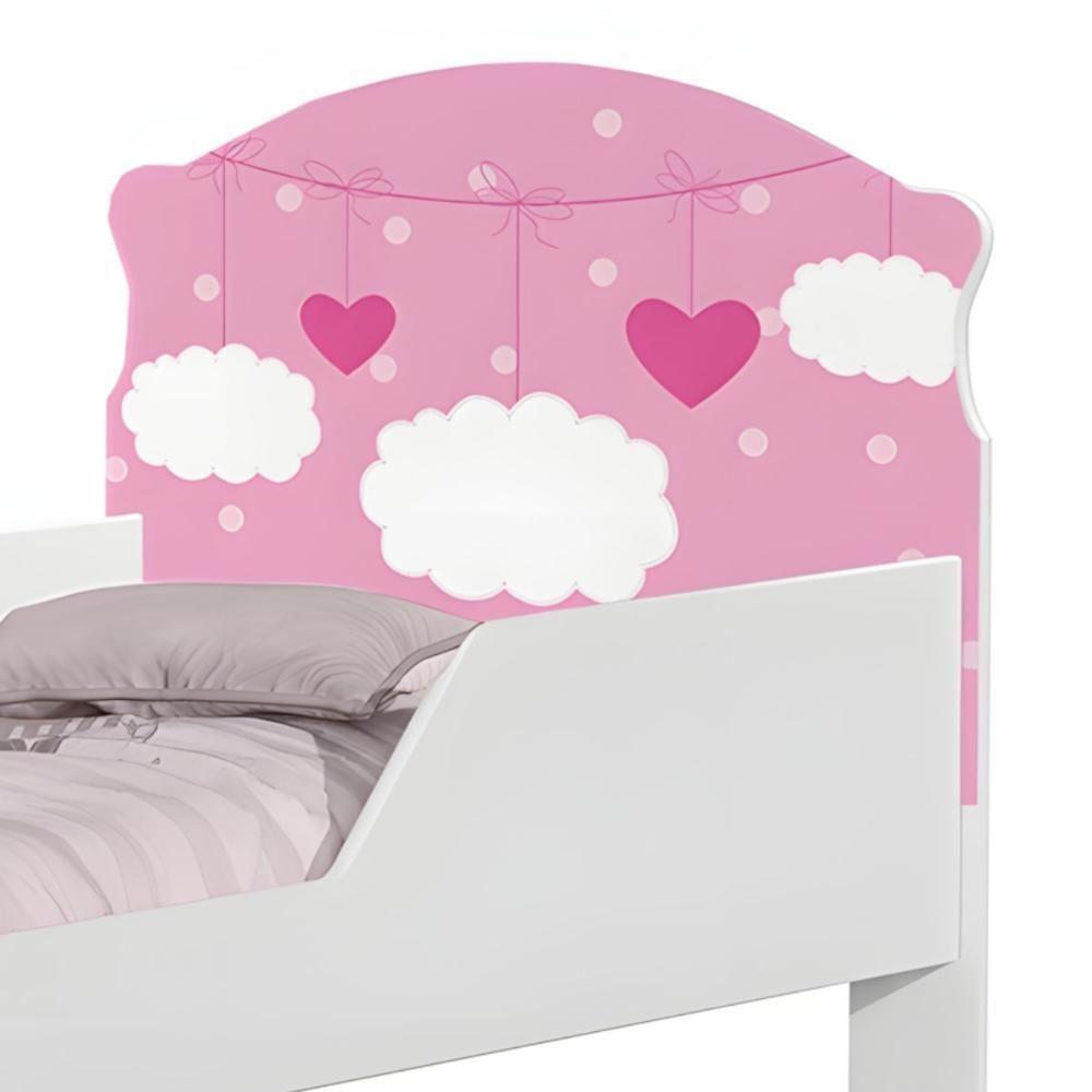Cama Infantil Tick Nuvens Meninas Com Colchão - 5